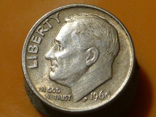 ETATS UNIS ONE DIME (ARGENT) 1960 RARE & QUALITE TTB !