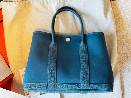 Hermes garden party blue 30 tpm mini tote bag Picotin Kelly 674621