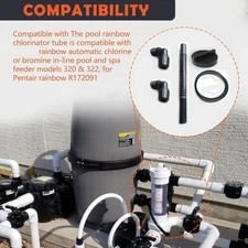 PVC Feeder Hose And Stainless Spring Kit For Chlorine Dispenser Maintenance