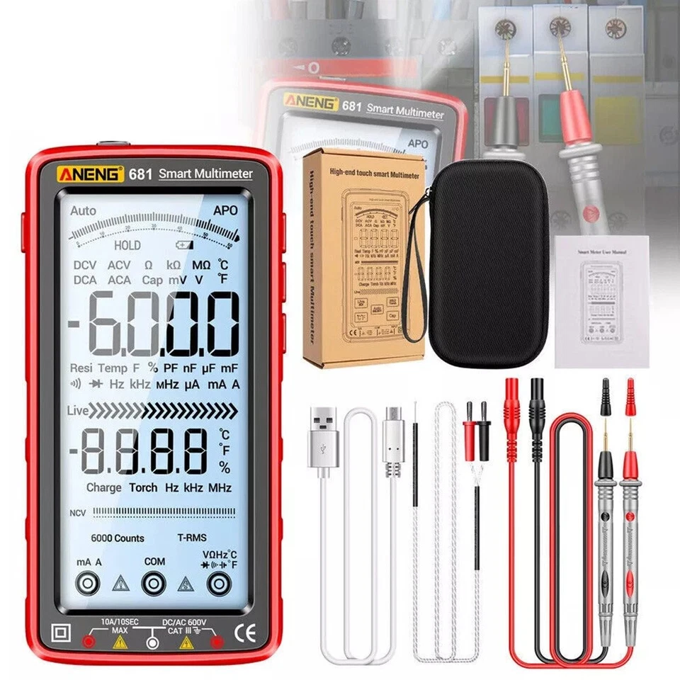 Smart Digital Multimeter 6000 Zählungen AC/DC Spannung Tester Widerstand Meter - Bild 2 von 4