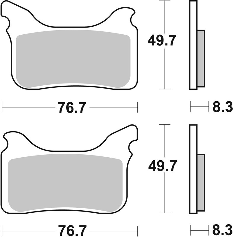 Plaquettes Brembo 07GR75SX métal fritté le mordant maximal dans la boue et le sable