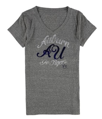 G-III Sports Womens Go Tigers Graphic T-Shirt, Grey, Small