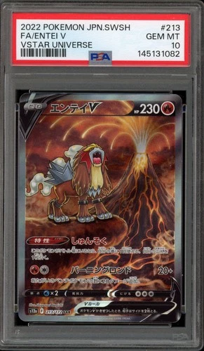 Pokemon Entei V VSTAR Universe Japanese Art Rare #213 PSA 10 Gem Mint