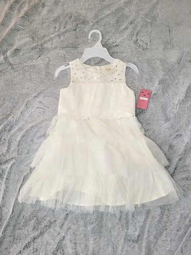 Btween Girls Size 5 Sleeveless Tulle Sequin Spring Summer Flower Girl Dress NWT