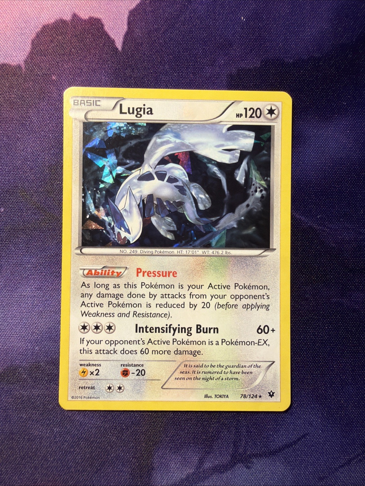 LUGIA 78/124 | Fates Collide | Cracked Ice Holo Rare | Pokemon TCG NM