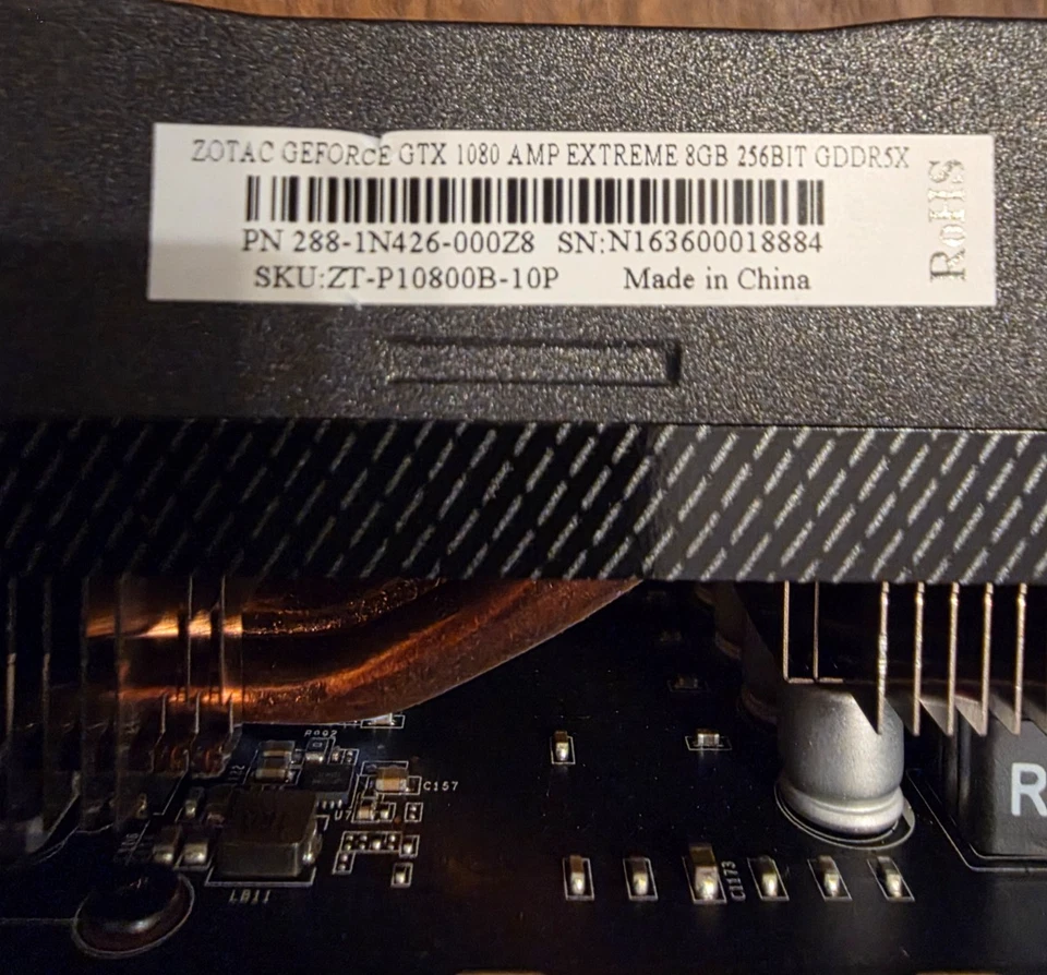 ZOTAC GeForce GTX 1080 AMP Extreme 8GB GDDR5X Graphics Card Triple Fan VR Ready - Image 3 of 4