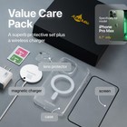 2 PACK 5-in-1 Accessories KIT for iPhone 14,13,12 PROTECTOR W/CHARGER, GIFT BOX!