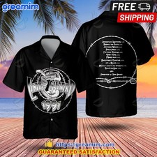 Lynyrd Skynyrd 1991 Album Black Hawaiian Shirt