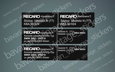 Stickers Decal For Recaro Bmw 2002 2002tii Sport Seats