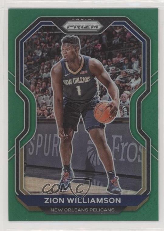 2020-21 Panini Prizm Green Prizm Zion Williamson #185 0a2j