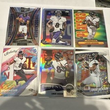 Panini Lamar Jackson Rookie Insert Ravens NFL Card Lot 6 Select Prizm Chrome