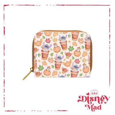 Loungefly Disney Stitch Pumpkin Spice Latte Mini Reißverschluss Geldbörse