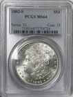 PCGS MS64 United States San Francisco Mint 1882 S Silver Morgan Dollar Coin