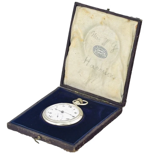 Antique OMEGA Silver Pocket Watch  - 1912 - Perfect Enamel Dial -