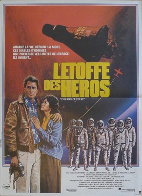 THE RIGHT STUFF - SPACE / SHEPARD / ASTRONAUT - ORIGINAL FRANZÖSISCHES FILMPL...