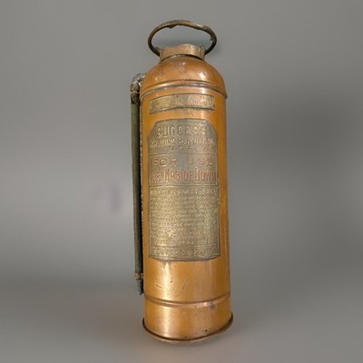Vintage Antique Success Fire Extinguisher - Copper Brass - Empty