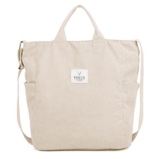 Women Large Tote Bags Corduroy Handbag Shopper Shoulder Bag Shopping Travel Bag