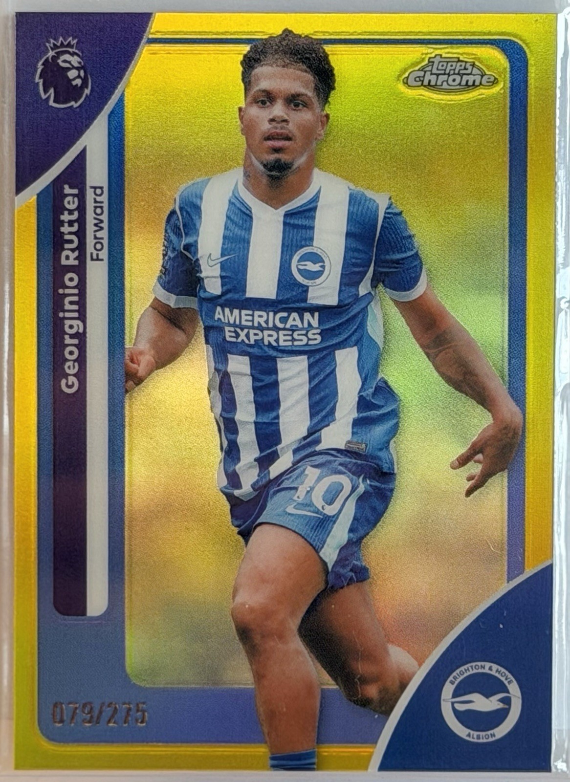 2025-26 Topps Chrome Premier League - Georginio Rutter #48 Gold Refractor /50