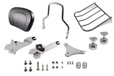 V-Twin 50-0026 Chrome Sissy Bar and Rack