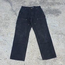 Carhartt Double Knee Carpenter Pants B01 BLK Size 32x30 Made in USA