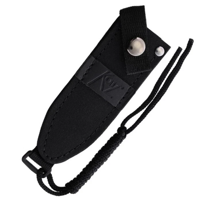 Cuchillo fijo Katz 4,5" 9Cr18MoV acero hoja espiga completa negro esculpido mango G10 Foto 3 de 3