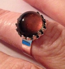 Mood Stone Silver Plated Ring Adjustable Fits Size Up To Q