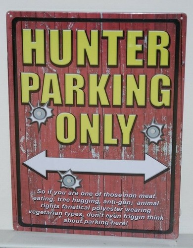 #61512 Hunters Parking Only Blechschild - Bild 3 von 3