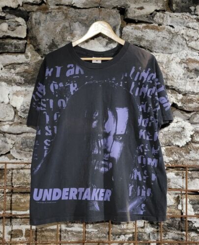 Vintage 1995 Undertaker WWE WCW WWF AOP T Shirt XL - Picture 1 of 9