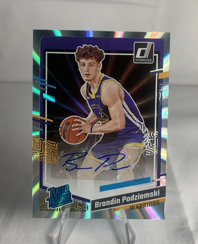 2023-24 Panini Donruss Rated Rookie Holo Laser Auto /99 Brandin Podziemski #290