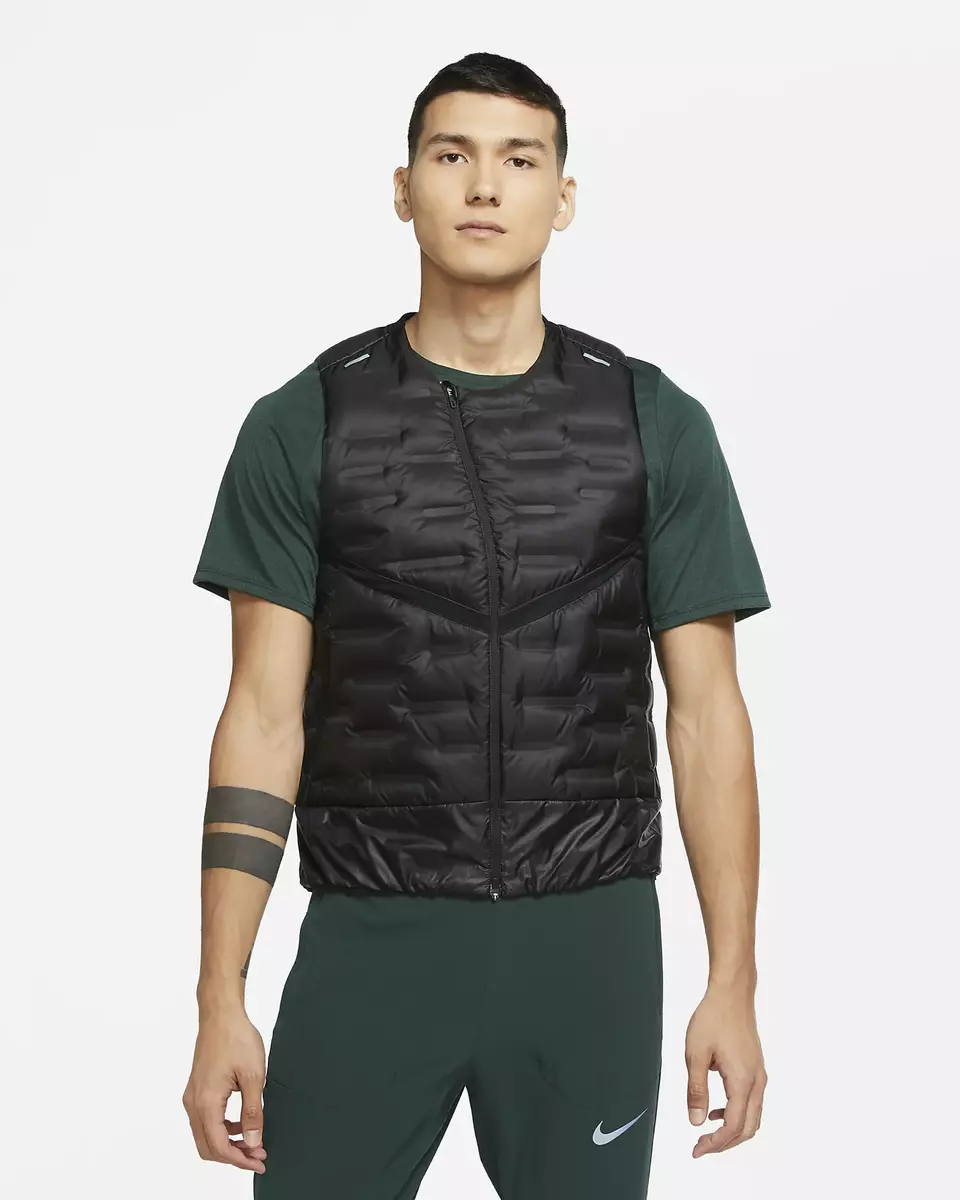 Nike Aeroloft Down Running Vest - Men&#039;s ~ $180.00 CU7797 010 Black |