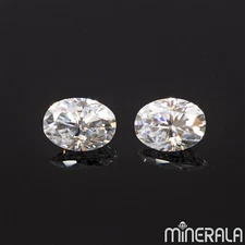 LAB MOISSANITE OVAL FACETED DIAMOND CUT D - E WHITE COLOR VVS CLARITY WP0271F