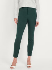 Old Navy Pixie Skinny Dress Pants Womens 2 Petite Forest Green Stretch NEW