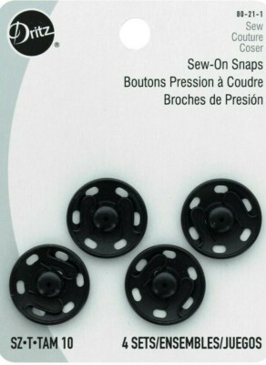 Dritz ~ (80-21-1) - Sew-On Snaps - 4 ct