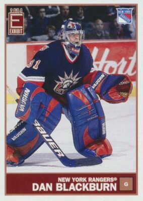 2003-04 Pacific Exhibit #95 DAN BLACKBURN - New York Rangers