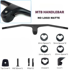 Manubrio bici mtb integrato in fibra di carbonio completo -20° con stelo 680-780MM