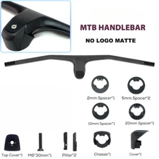 Full Carbon Fiber Integrated MTB Bicycle Handlebar -20° with Stem 680-780MM