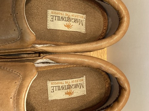 MARGARITAVILLE Slip On Loafers Boat Shoes Brown Mens Size 9 Unisex Florida Map - Picture 5 of 12