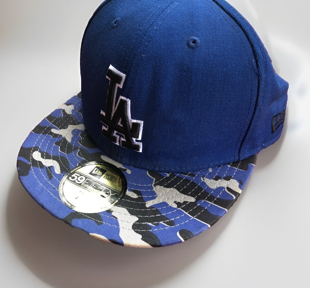 Los Angeles Dodgers MLB New Era Camo 59FIFTY Fitted Hat Size 7 5/8