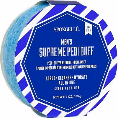 Spongelle Mens Supreme Pedi Infused Buffer - Cedar Absolute (30+ Washes) 85g
