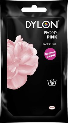 Dylon Hand Stoff Färbe Beutel für Kleidung und weiche Möbel 50g - Pfingstrose Rosa
