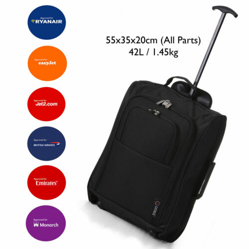 5 Cities Easyjet 55x35x20 cm borsa trolley approvata custodia bagaglio a mano 21"  - Foto 1 di 6