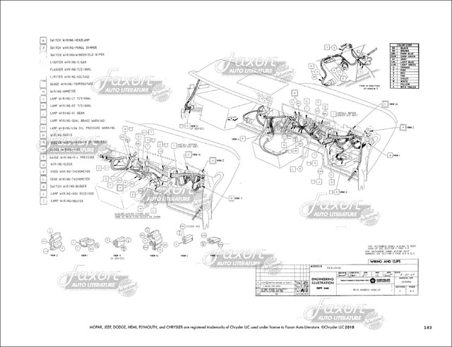 Wiring Diagram 1971 Cuda W/ Rallye Dash | eBay