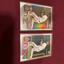 2023 TOPPS CHROME MARCUS SEMIEN NEGATIVE REFRACTOR SP #172 and Base card