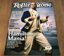 Lin Manuel Miranda Alexander Hamilton Signed Autographed 8x10 Photo PSA E1