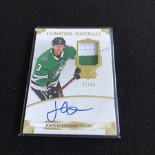 2019-20 The Cup John Klingberg Signature Materials Game Used Patch Auto #57/99