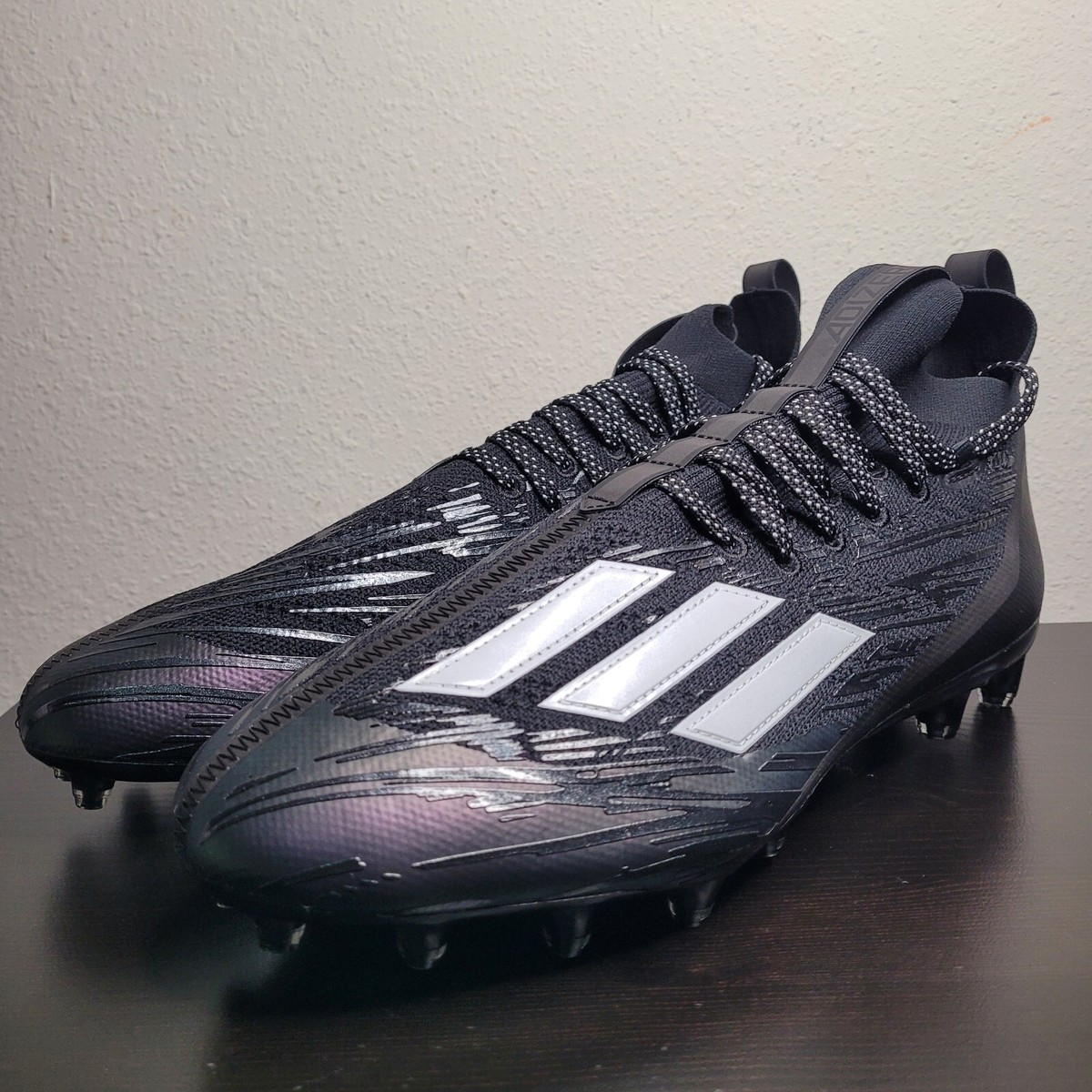 Adidas Adizero Men Size 13 Primeknit Football Cleats Black Purple HP8861