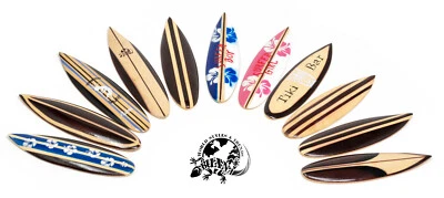 SU-012-- / Miniatur Dekosurfboard 12 cm aus Holz surfen Surfbrett Surfboard Deko - Bild 1 von 4