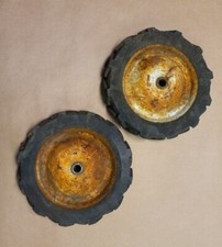 Ruote filettate trattore motocoltivatore/coltivatore Merry vintage in buone condizioni originali