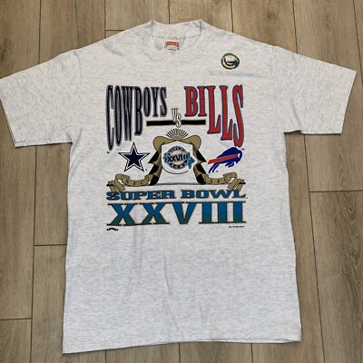 NWT Vintage 1993 Nutmeg Dallas Cowboys Buffalo Bills T Shirt Mens XL w/ Patch