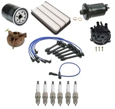 FOR 91-93 Toyota Camry V6 Tune-Up Kit Cap+Rotor+Spark Plugs+Air+Oil+Fuel + Belts